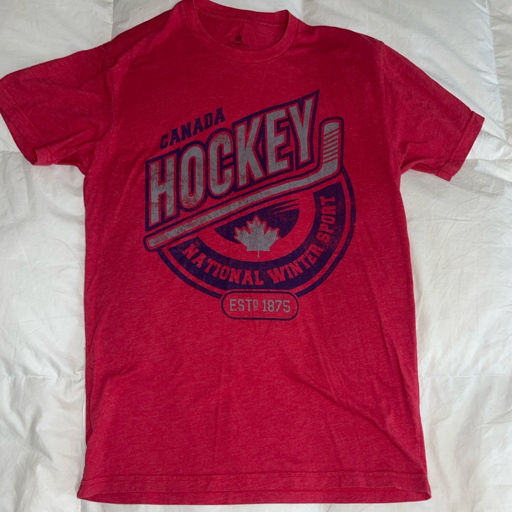 Disney Parks Red Canada Hockey T-Shirt